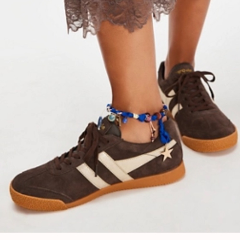 Gola Harrier Mirror Sneakers - Mocha/Gold/Gum Size 8.5 - NWOT